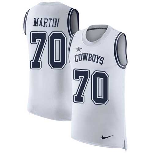 Nike Dallas Cowboys #70 Zack Martin White Men's Stitched NFL Limited Rush Tank Top Jersey