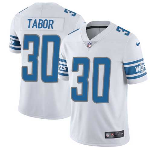 Nike Detroit Lions #30 Teez Tabor White Men's Stitched NFL Vapor Untouchable Limited Jersey
