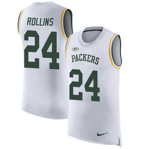 Nike Green Bay Packers #24 Quinten Rollins White Men's Stitched NFL Limited Rush Tank Top Jersey