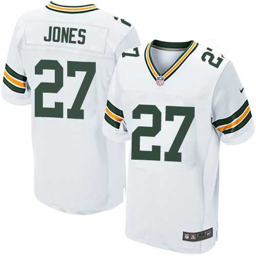 Nike Green Bay Packers #27 Josh Jones White Men's Stitched NFL Elite Jersey