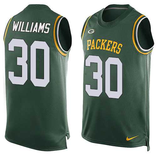 Nike Green Bay Packers #30 Jamaal Williams Green Team Color Men's Stitched NFL Limited Tank Top Jersey