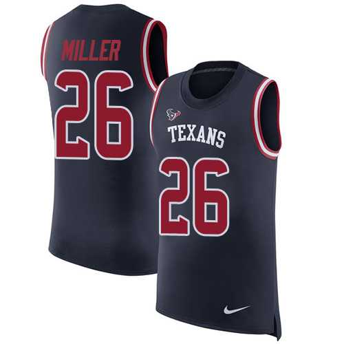 Nike Houston Texans #26 Lamar Miller Navy Blue Team Color Men's Stitched NFL Limited Rush Tank Top Jersey