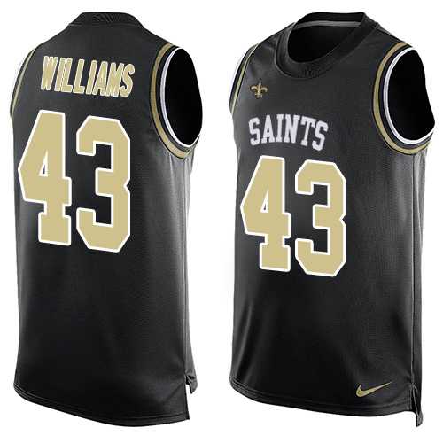 Nike New Orleans Saints #43 Marcus Williams Black Team Color Men's Stitched NFL Limited Tank Top Jersey