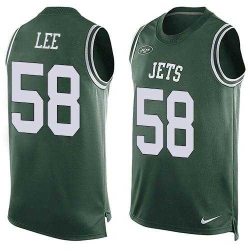 Nike New York Jets #58 Darron Lee Green Team Color Men's Stitched NFL Limited Tank Top Jersey