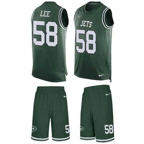 Nike New York Jets #58 Darron Lee Green Team Color Men's Stitched NFL Limited Tank Top Suit Jersey