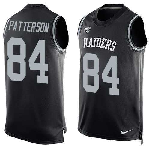 Nike Oakland Raiders #84 Cordarrelle Patterson Black Team Color Men's Stitched NFL Limited Tank Top Jersey