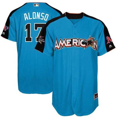Oakland Athletics #17 Yonder Alonso Blue 2017 All-Star American League Stitched MLB Jersey