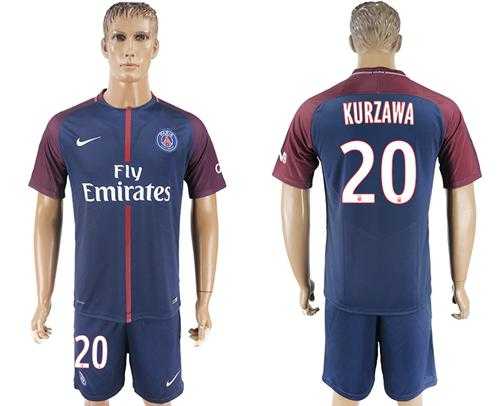 Paris Saint-Germain #20 Kurzawa Home Soccer Club Jersey