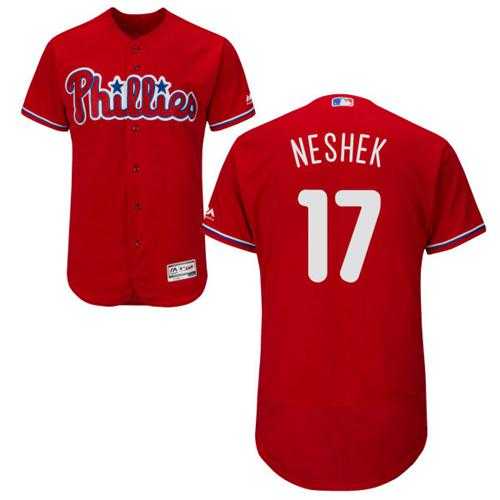 Philadelphia Phillies #17 Pat Neshek Red Flexbase Authentic Collection Stitched MLB Jersey