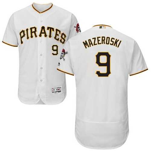Pittsburgh Pirates #9 Bill Mazeroski White Flexbase Authentic Collection Stitched MLB Jersey