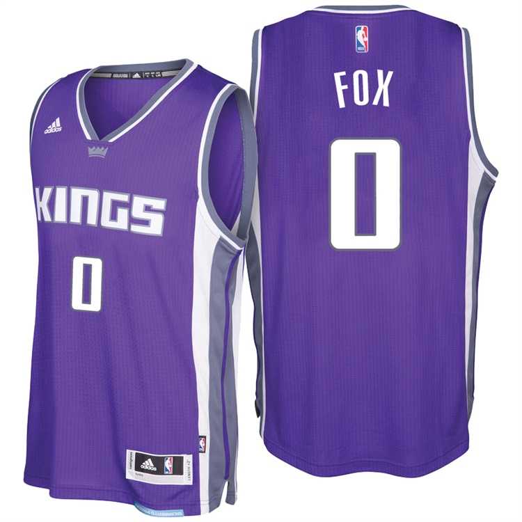 Sacramento Kings #0 De'Aaron Fox Alternate Purple New Swingman Stitched NBA Jersey