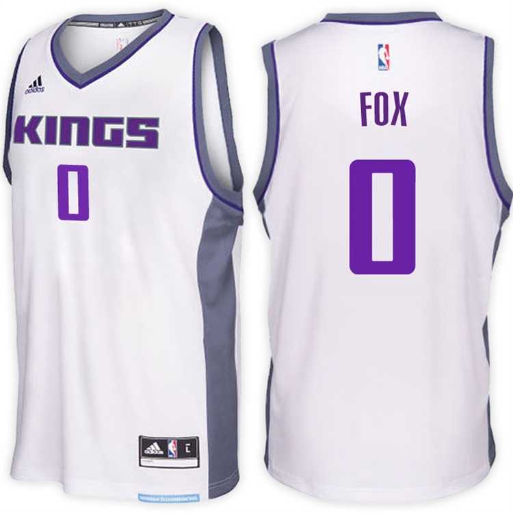 Sacramento Kings #0 De'Aaron Fox Home White New Swingman Stitched NBA Jersey
