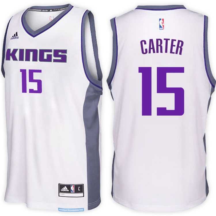 Sacramento Kings #15 Vince Carter Home White New Swingman Stitched NBA Jersey