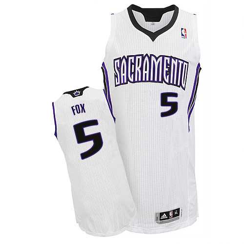 Sacramento Kings #5 De'Aaron Fox White Home Stitched NBA Jersey