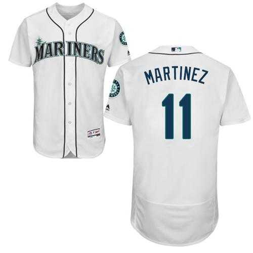 Seattle Mariners #11 Edgar Martinez White Flexbase Authentic Collection Stitched MLB Jersey