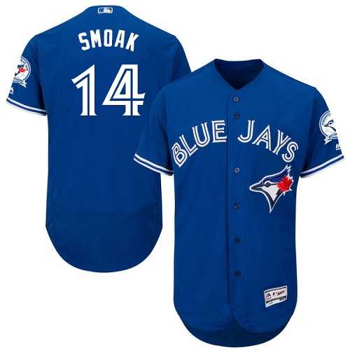 Toronto Blue Jays #14 Justin Smoak Blue Flexbase Authentic Collection Stitched MLB Jersey