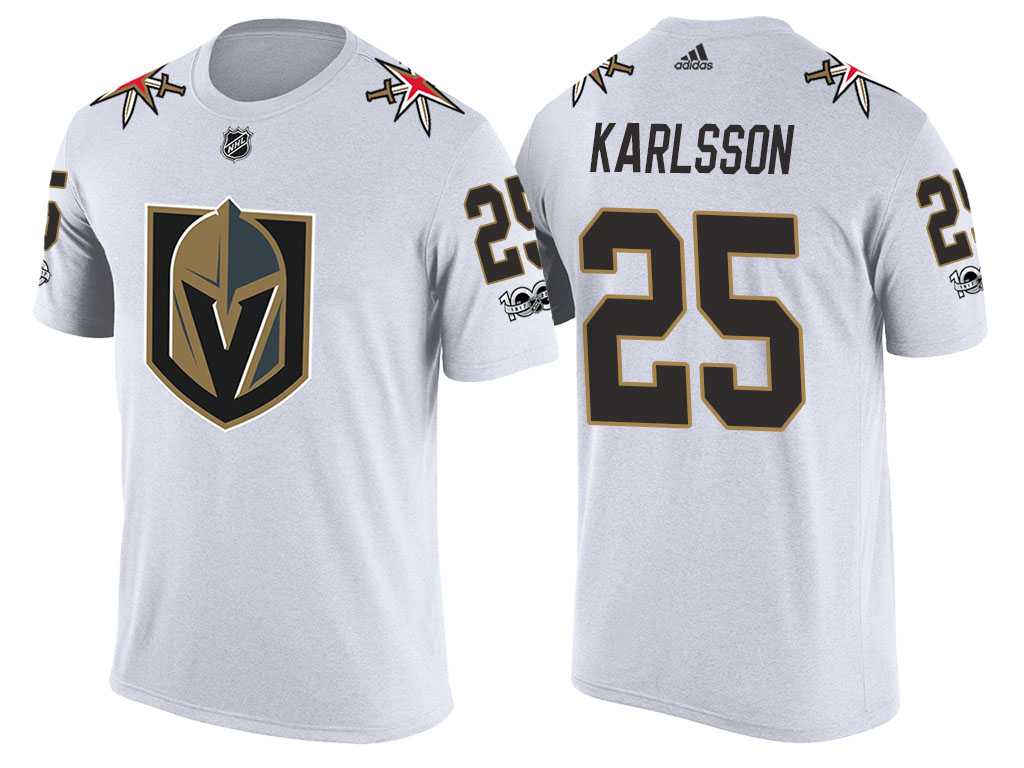 Vegas Golden Knights #25 William Karlsson White 2017 Fresh Team Commemorative T-shirt