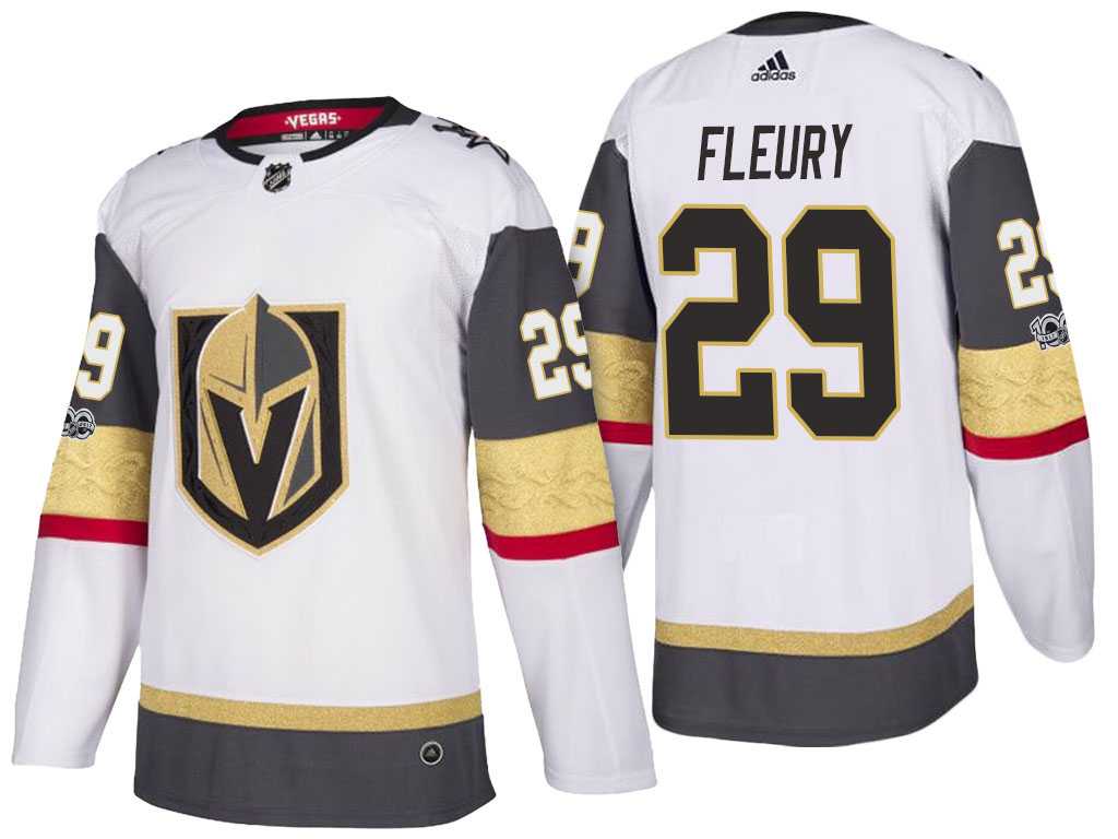 Vegas Golden Knights #29 Marc-Andre Fleury White 2017-2018 Season Stitched NHL Jersey