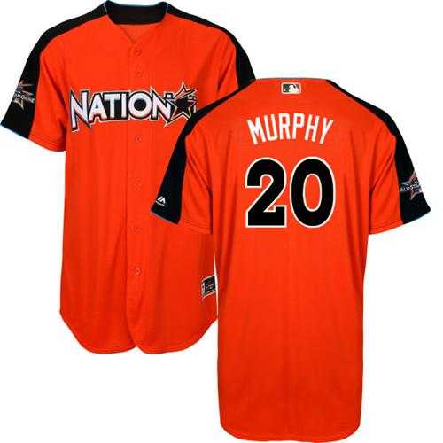 Washington Nationals #20 Daniel Murphy Orange 2017 All-Star National League Stitched MLB Jersey