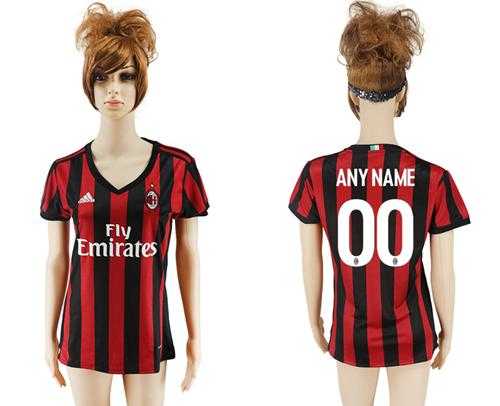 Women's AC Milan Personalized Home Soccer Club Jersey
