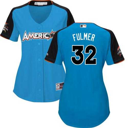 Women's Detroit Tigers #32 Michael Fulmer Blue 2017 All-Star American League Stitched MLB Jersey