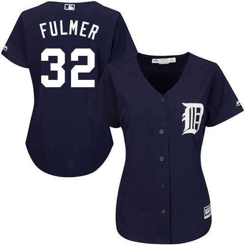 Women's Detroit Tigers #32 Michael Fulmer Navy Blue Alternate Stitched MLB Jersey