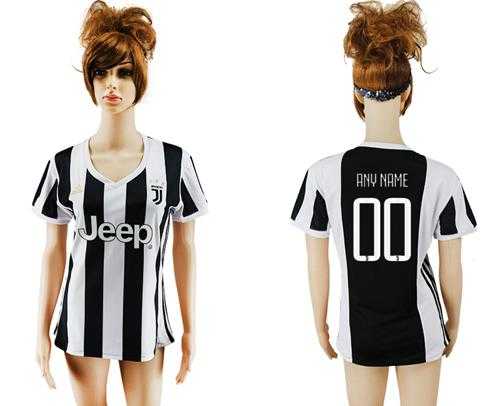 Women's Juventus Personalized Home Soccer Club Jersey