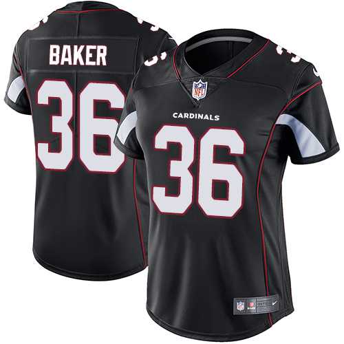 Women's Nike Arizona Cardinals #36 Budda Baker Black Alternate Stitched NFL Vapor Untouchable Limited Jersey