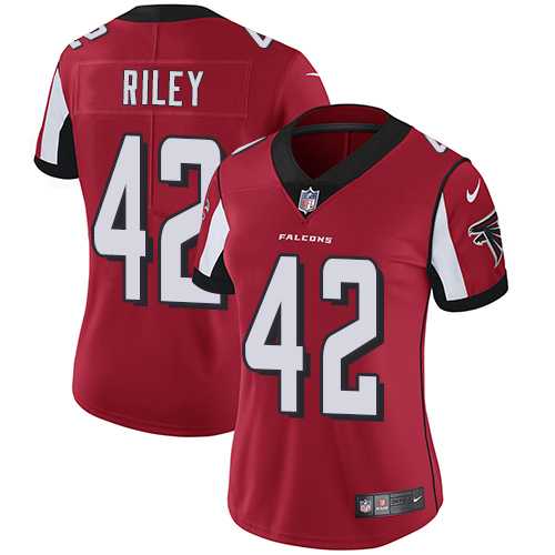 Women's Nike Atlanta Falcons #42 Duke Riley Red Team Color Stitched NFL Vapor Untouchable Limited Jersey