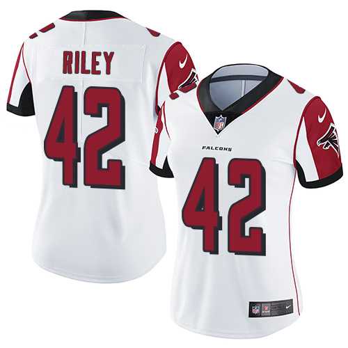 Women's Nike Atlanta Falcons #42 Duke Riley White Stitched NFL Vapor Untouchable Limited Jersey
