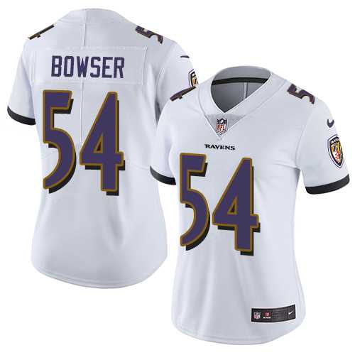 Women's Nike Baltimore Ravens #54 Tyus Bowser White Stitched NFL Vapor Untouchable Limited Jersey