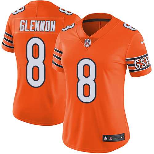 Women's Nike Chicago Bears #8 Mike Glennon Orange Stitched NFL Limited Rush Jersey