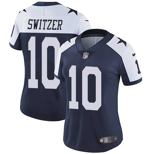 Women's Nike Dallas Cowboys #10 Ryan Switzer Elite Navy Blue Throwback Alternate NFL Jersey