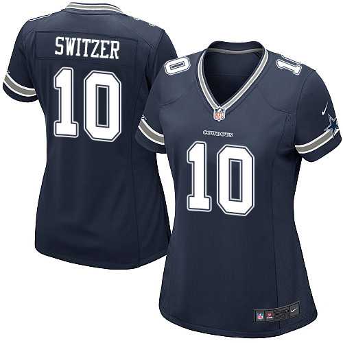 Women's Nike Dallas Cowboys #10 Ryan Switzer Game Navy Blue Team Color NFL Jersey