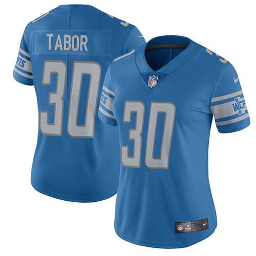 Women's Nike Detroit Lions #30 Teez Tabor Light Blue Team Color Stitched NFL Vapor Untouchable Limited Jersey