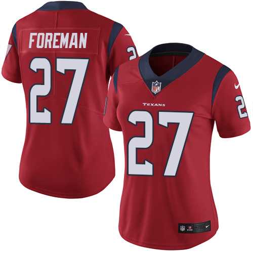 Women's Nike Houston Texans #27 D'Onta Foreman Red Alternate Stitched NFL Vapor Untouchable Limited Jersey