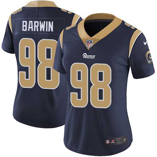 Women's Nike Los Angeles Rams #98 Connor Barwin Navy Blue Team Color Stitched NFL Vapor Untouchable Limited Jersey