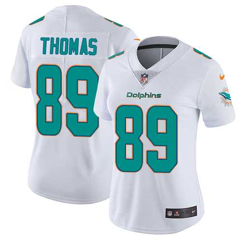 Women's Nike Miami Dolphins #89 Julius Thomas White Stitched NFL Vapor Untouchable Limited Jersey