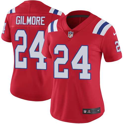 Women's Nike New England Patriots #24 Stephon Gilmore Red Alternate Stitched NFL Vapor Untouchable Limited Jersey