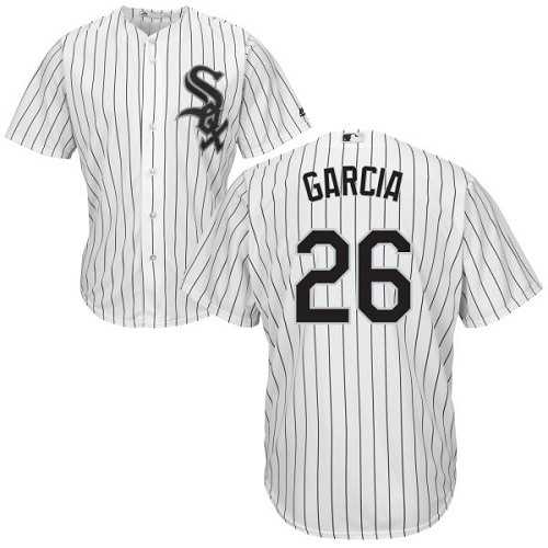 Youth Chicago White Sox #26 Avisail Garcia White(Black Strip) Home Cool Base Stitched MLB Jersey