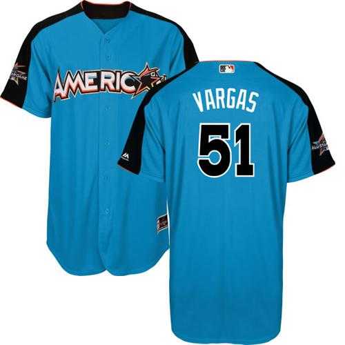 Youth Kansas City Royals #51 Jason Vargas Blue 2017 All-Star American League Stitched MLB Jersey