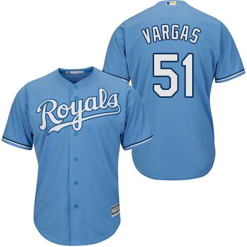Youth Kansas City Royals #51 Jason Vargas Light Blue Cool Base Stitched MLB Jersey
