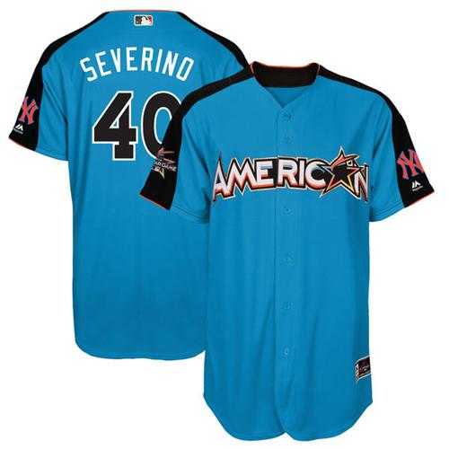Youth New York Yankees #40 Luis Severino Blue 2017 All-Star American League Stitched MLB Jersey