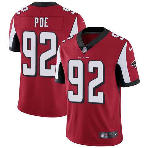Youth Nike Atlanta Falcons #92 Dontari Poe Red Team Color Stitched NFL Vapor Untouchable Limited Jersey