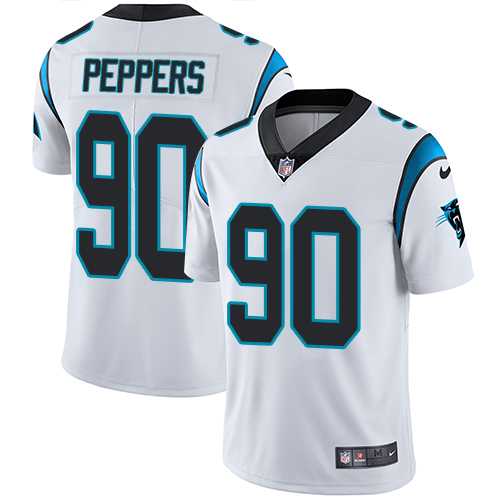 Youth Nike Carolina Panthers #90 Julius Peppers White Stitched NFL Vapor Untouchable Limited Jersey