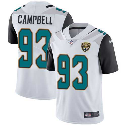 Youth Nike Jacksonville Jaguars #93 Calais Campbell White Stitched NFL Vapor Untouchable Limited Jersey