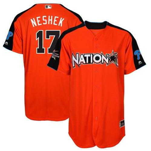 Youth Philadelphia Phillies #17 Pat Neshek Orange 2017 All-Star National League Stitched MLB Jersey