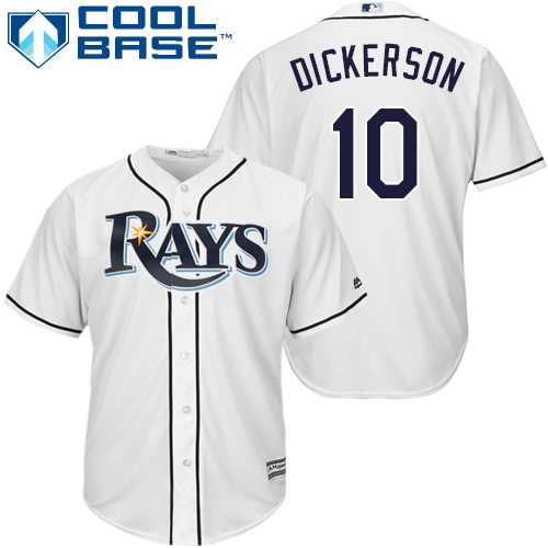 Youth Tampa Bay Rays #10 Corey Dickerson White Cool Base Stitched MLB Jersey