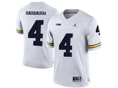 2016 Men's Jordan Brand Michigan Wolverines Jim Harbaugh 4 College Football Limited Jersey