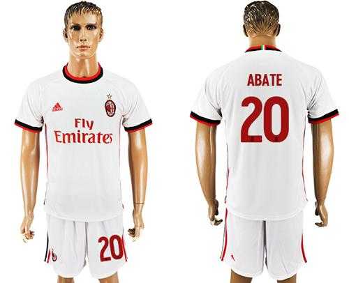 AC Milan #20 Abate Away Soccer Club Jersey